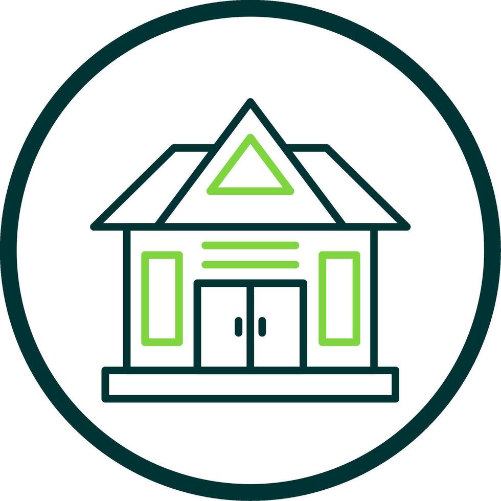House Line Circle Icon Design vector