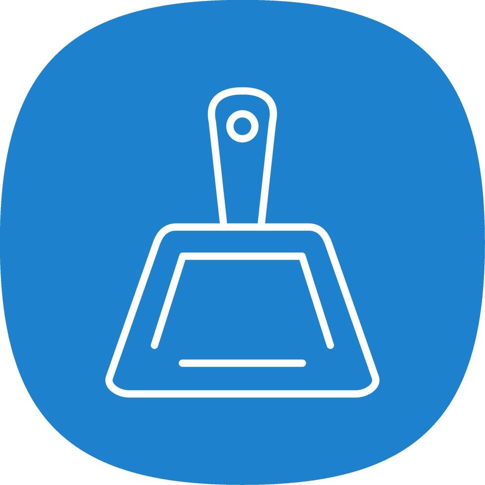 Dustpan Line Curve Icon Design vector
