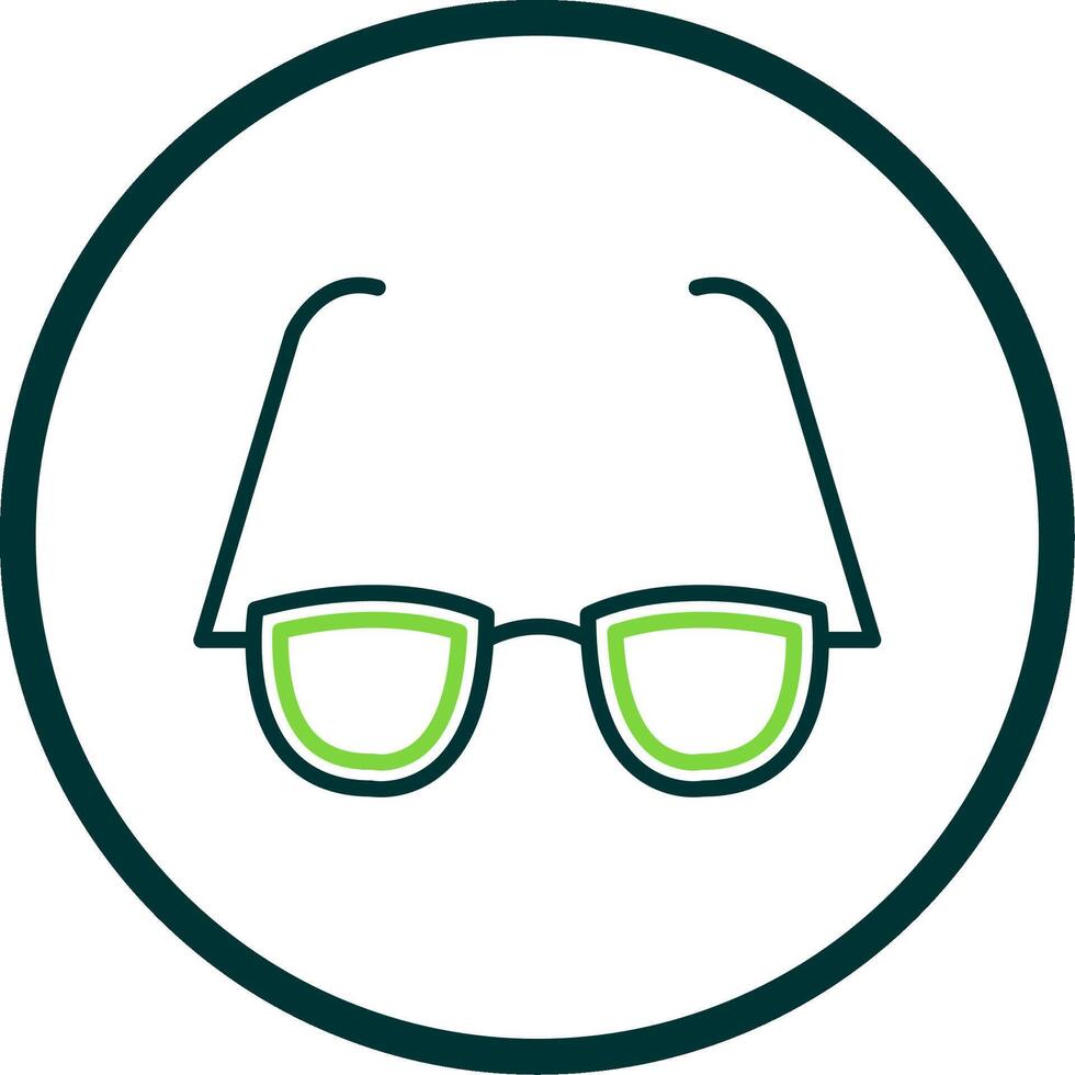 Glasses Line Circle Icon Design vector