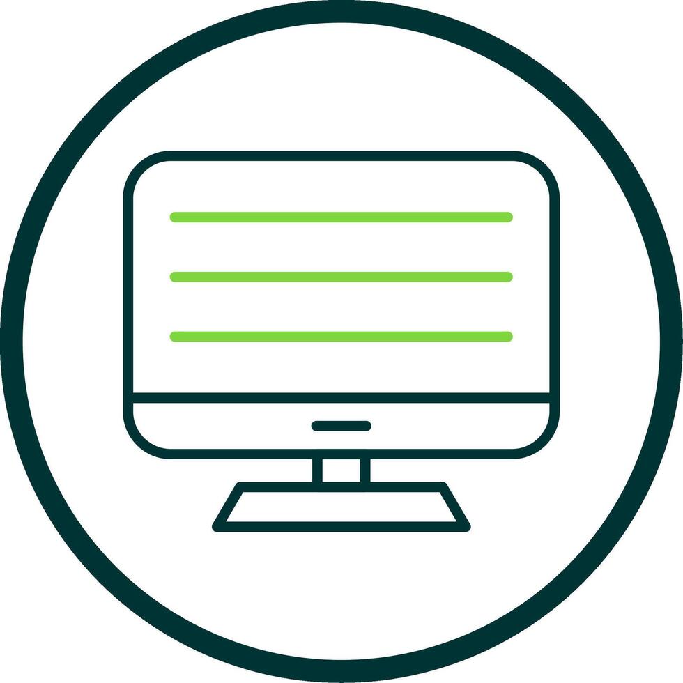 Computer Line Circle Icon Design vector