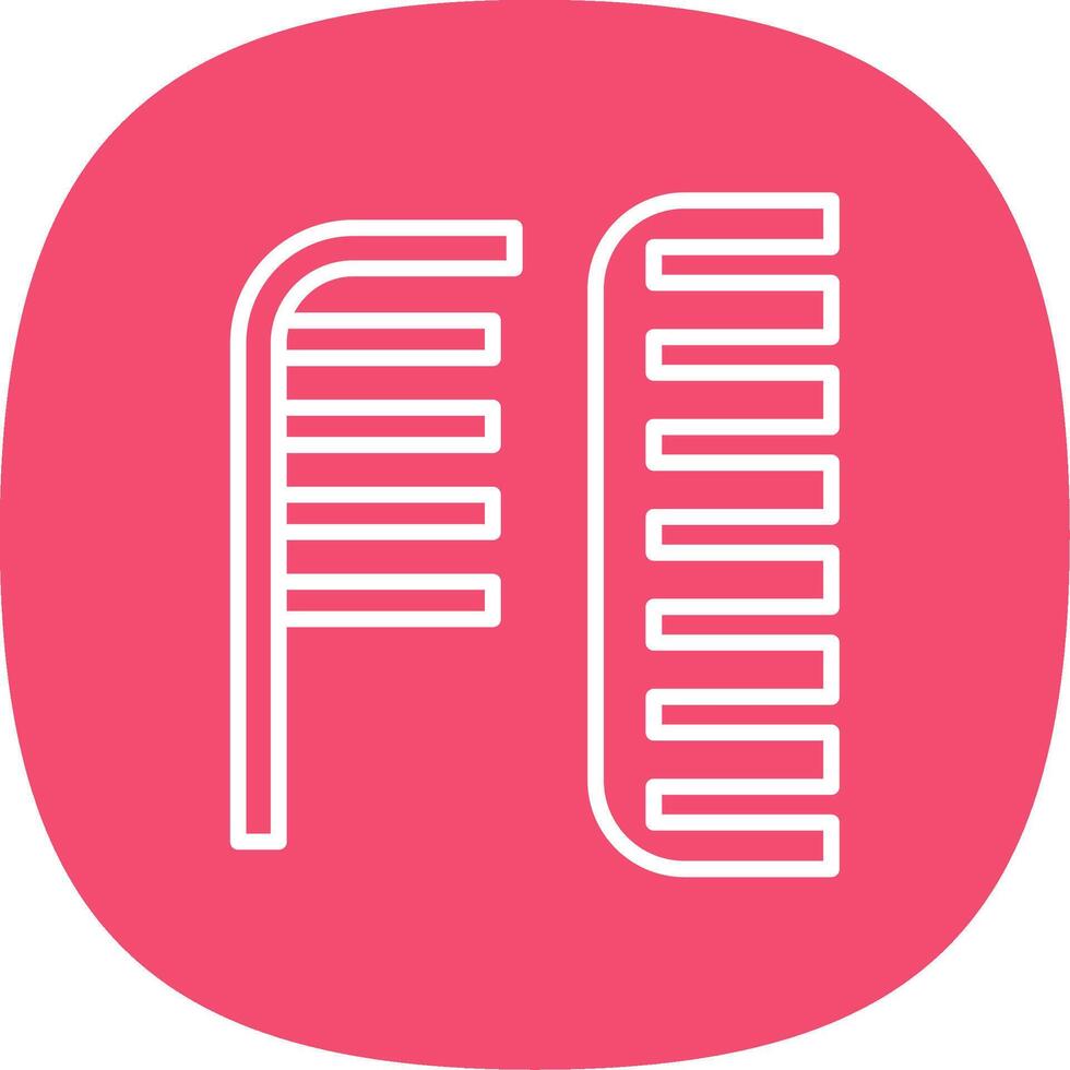 Comb Line Curve Icon Design vector