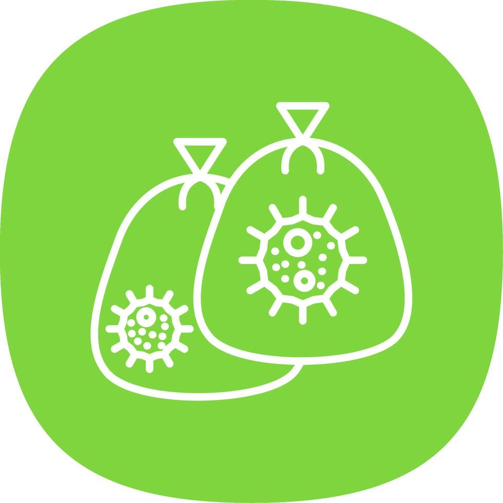 Trash Line Curve Icon Design vector