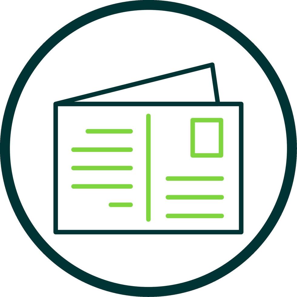 Postcard Line Circle Icon Design vector