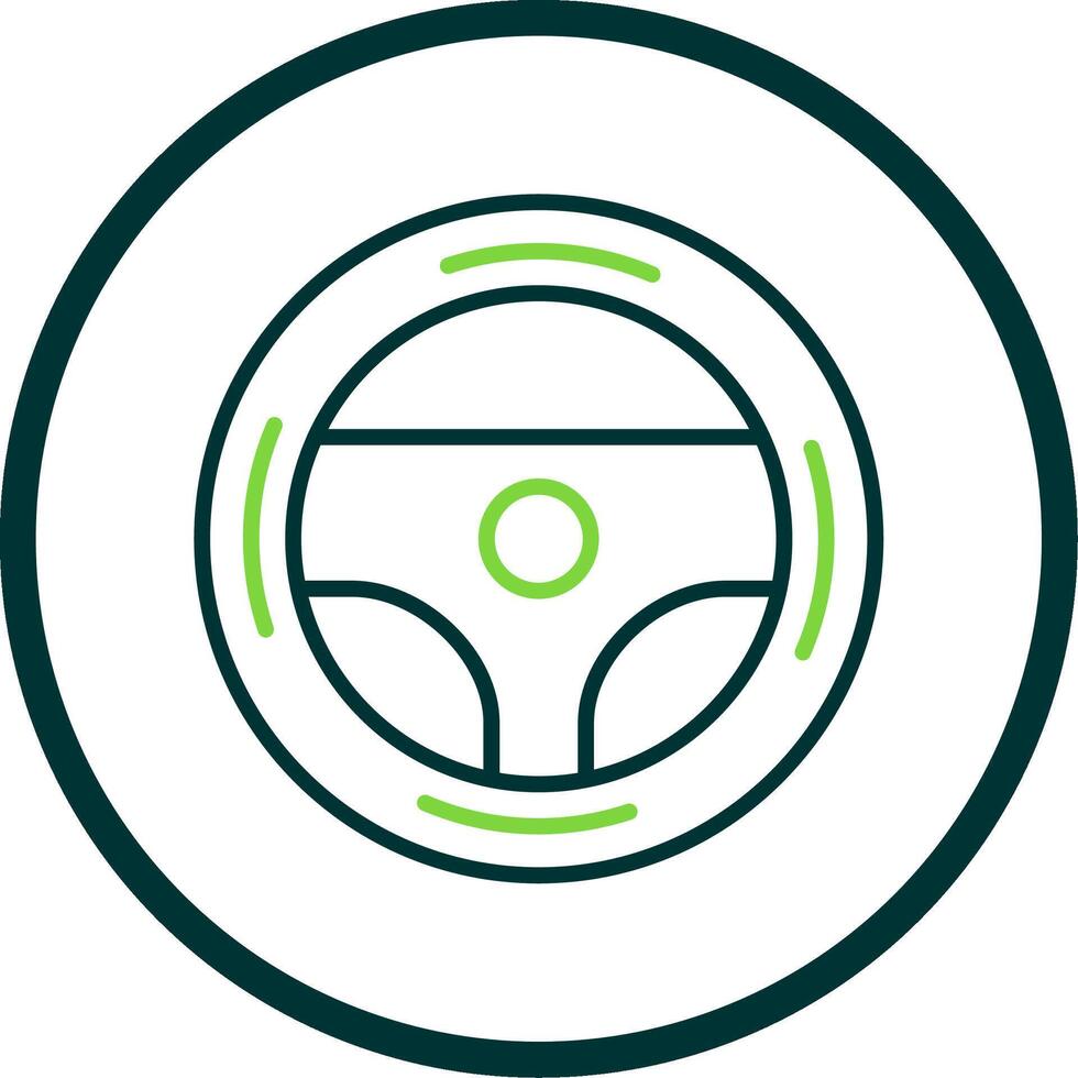 Steering Wheel Line Circle Icon Design vector