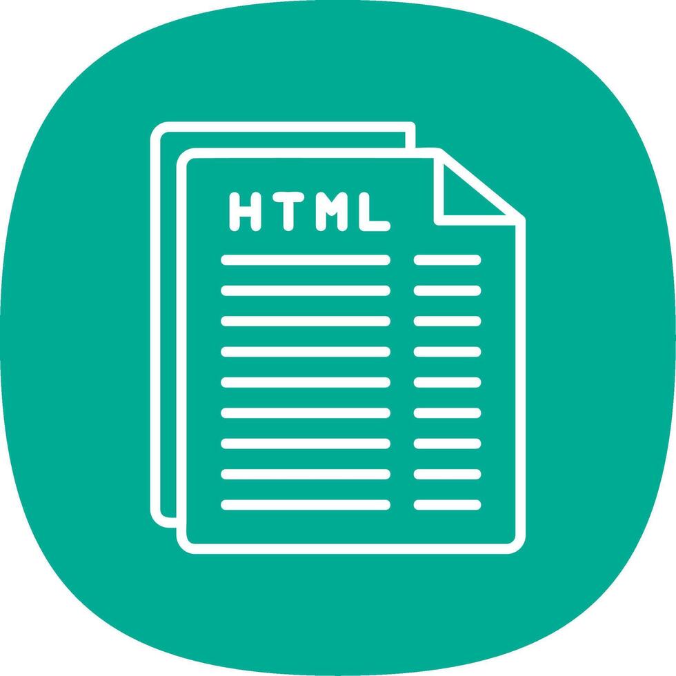 Html File Line Curve Icon Design vector