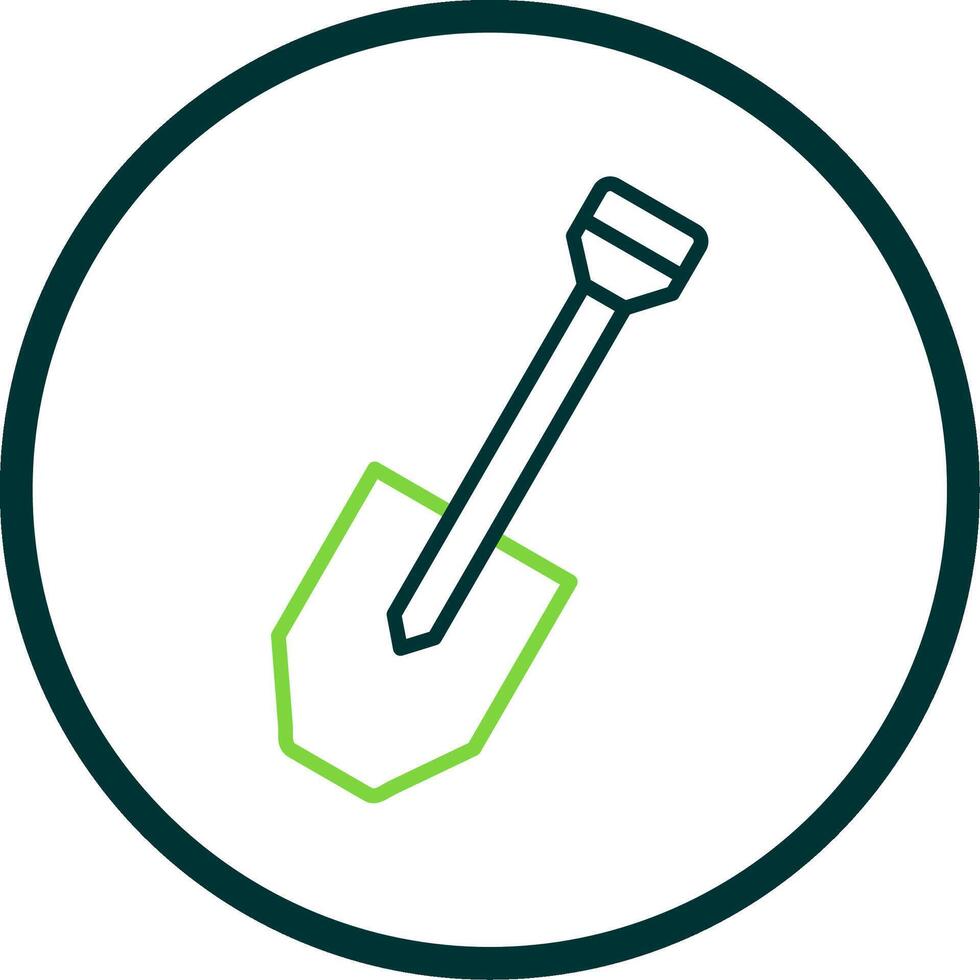 Spade Line Circle Icon Design vector