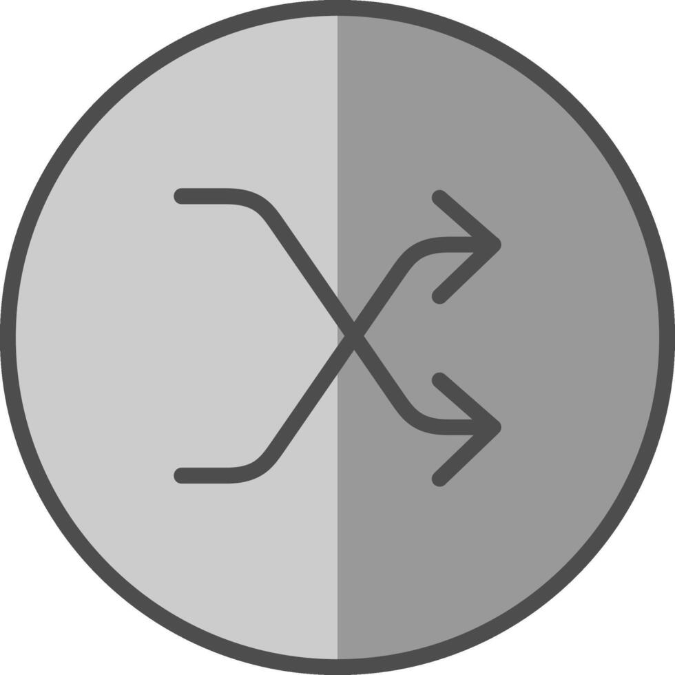 barajar línea lleno escala de grises icono diseño vector