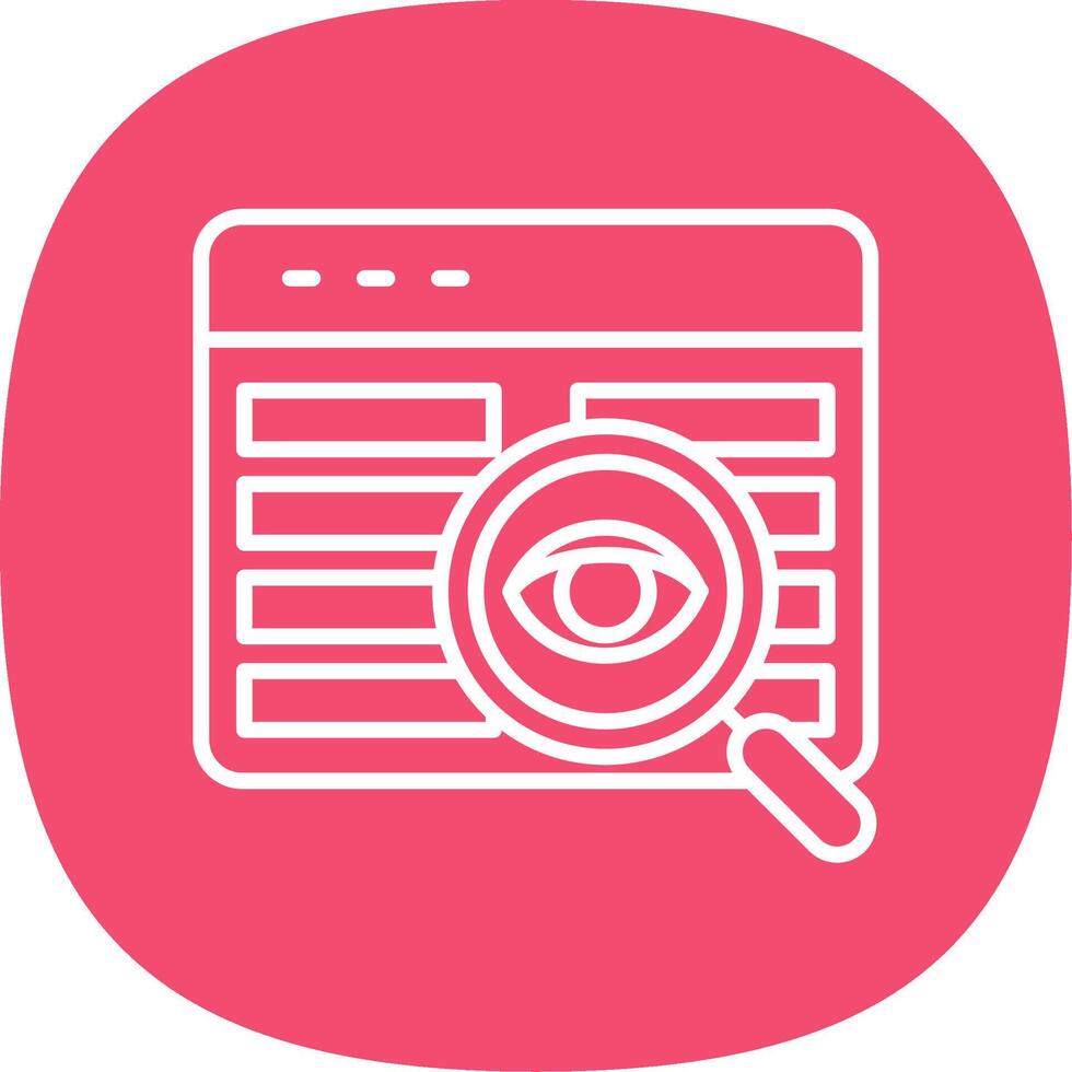 Code Review Line Curve Icon Design vector