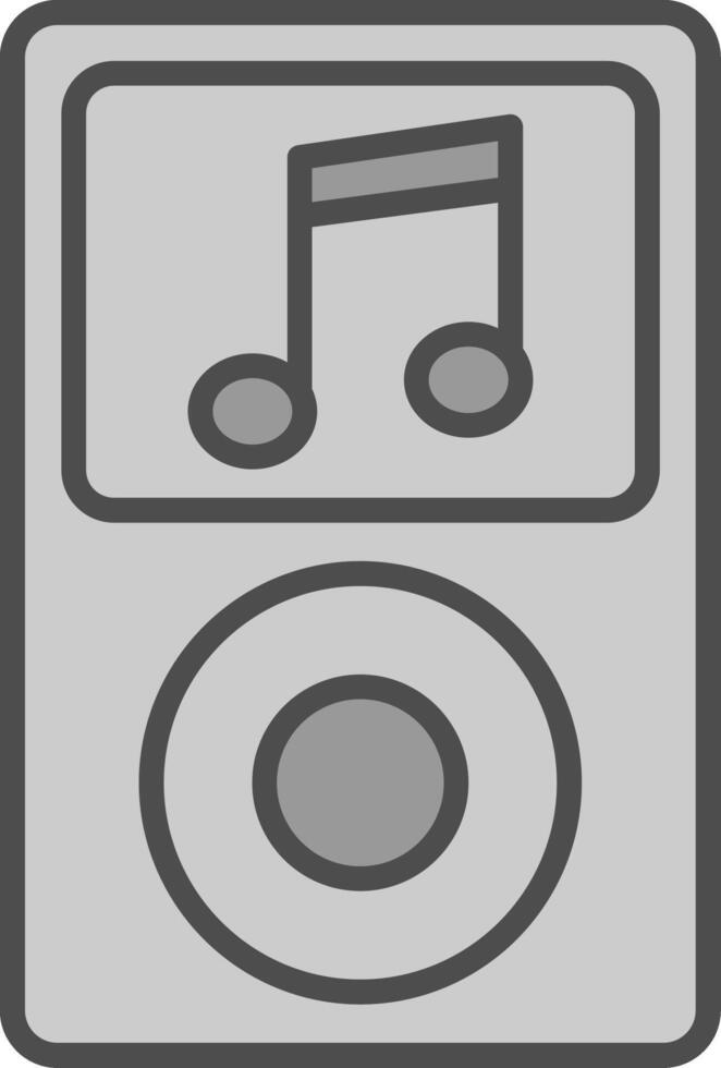 Music Player Line Filled Greyscale Icon Design vector