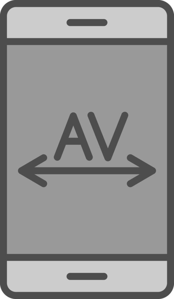 Kerning Line Filled Greyscale Icon Design vector