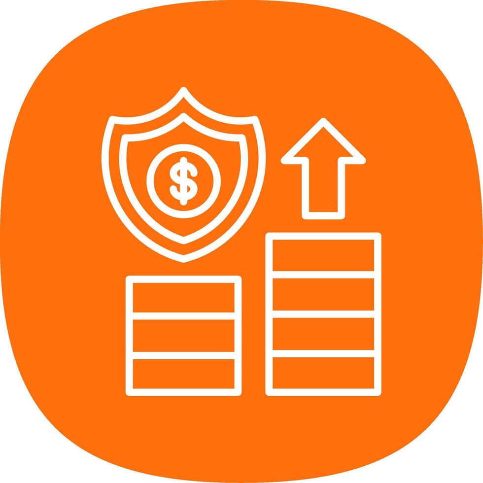 Insurance Line Curve Icon Design vector