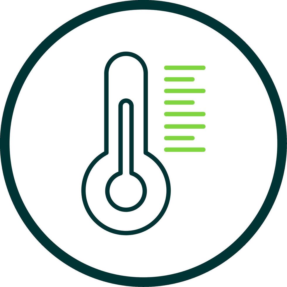 Thermometer Line Circle Icon Design vector