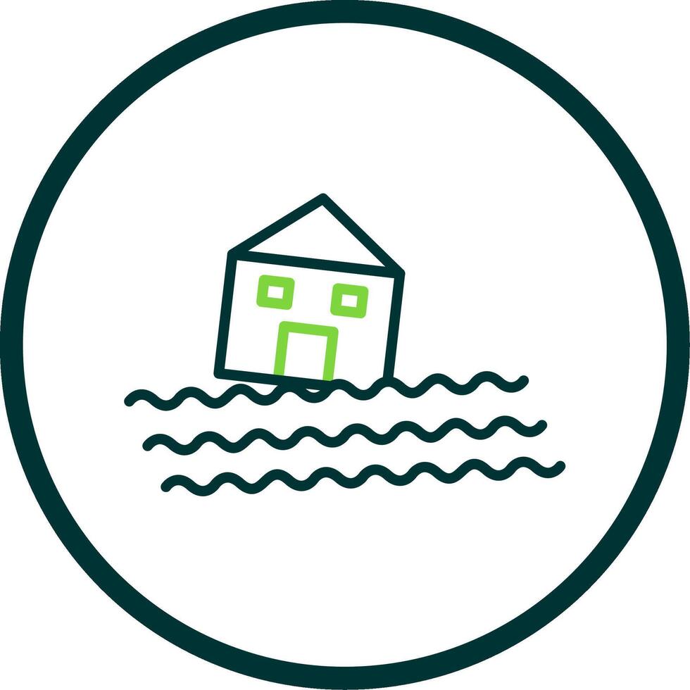 House Line Circle Icon Design vector