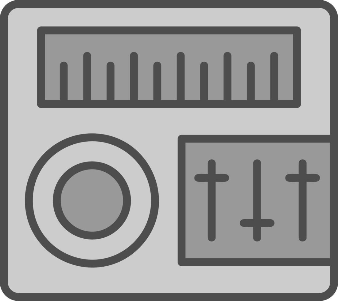 Sound Mixer Line Filled Greyscale Icon Design vector