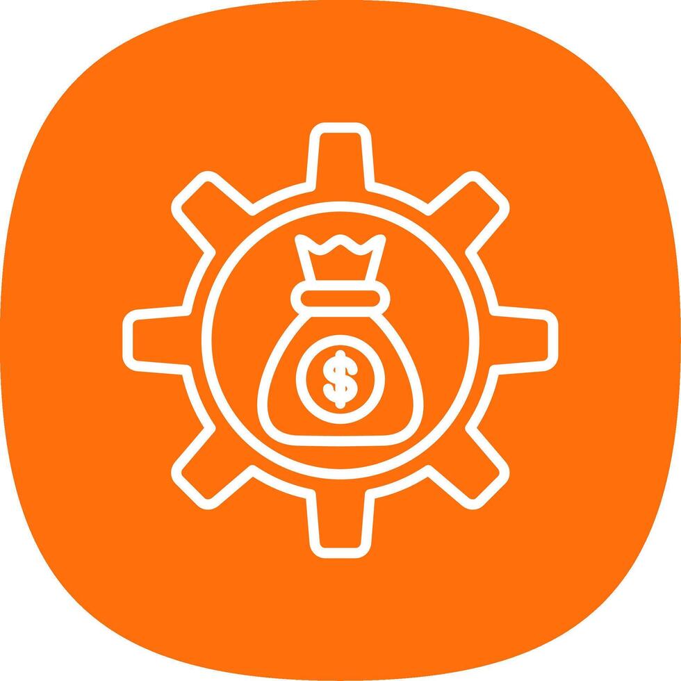 Asset Management Line Curve Icon Design vector