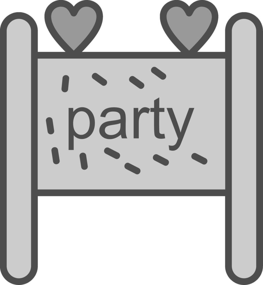 Placard Line Filled Greyscale Icon Design vector