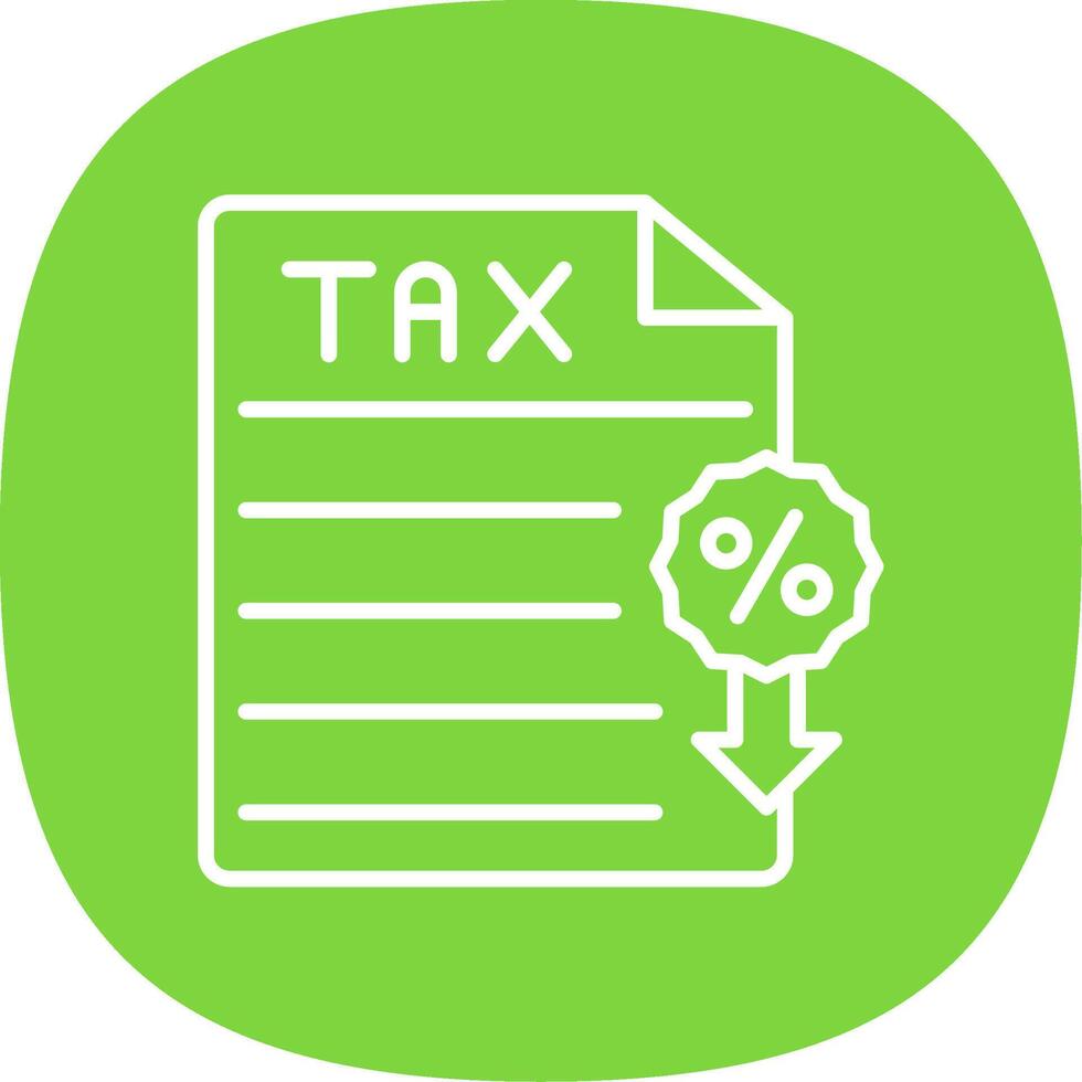 Tax Line Curve Icon Design vector