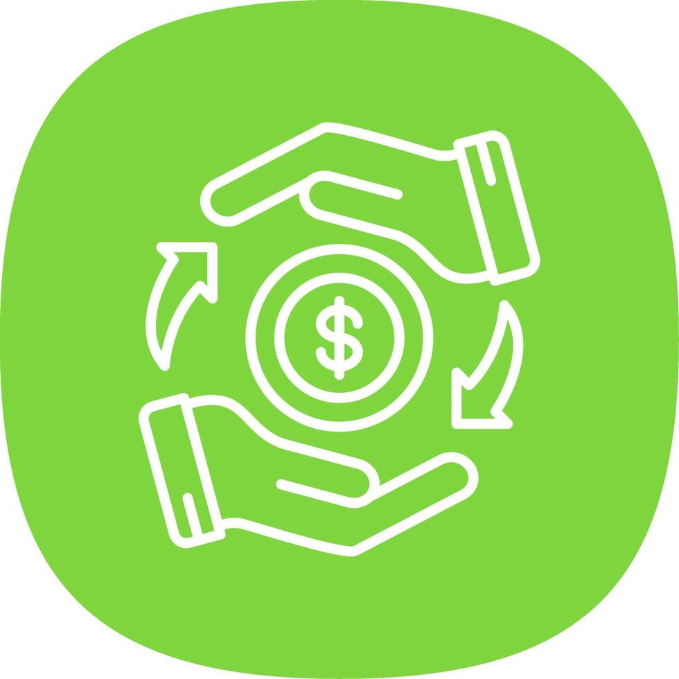 Loan Line Curve Icon Design vector