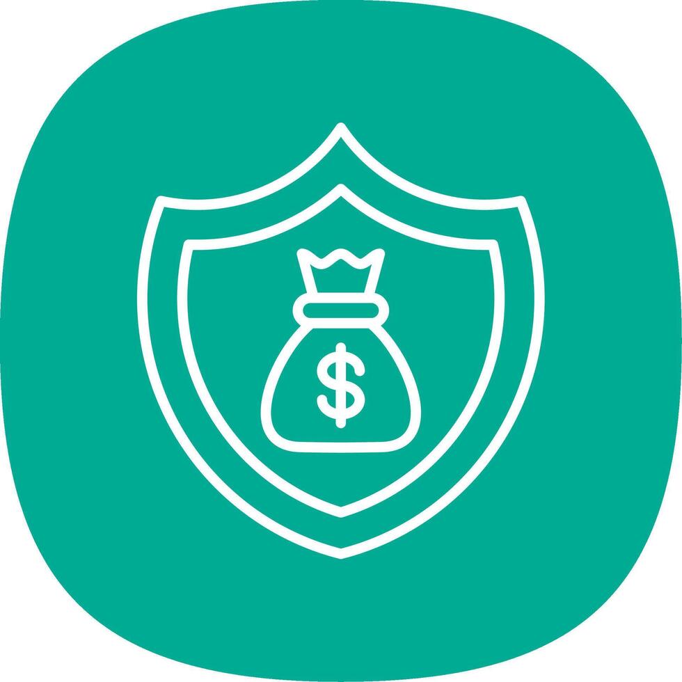 Insured Line Curve Icon Design vector