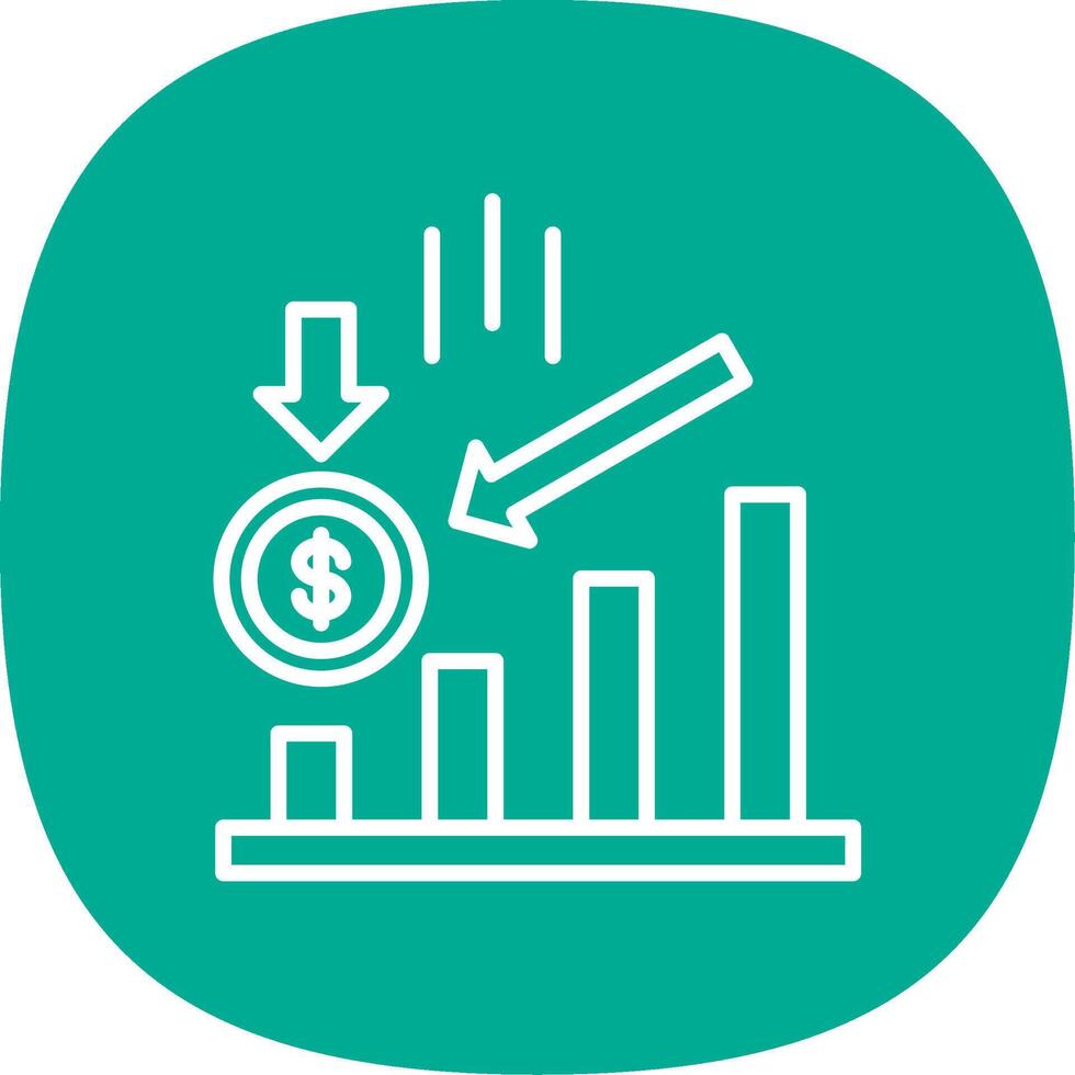 Losses Line Curve Icon Design vector