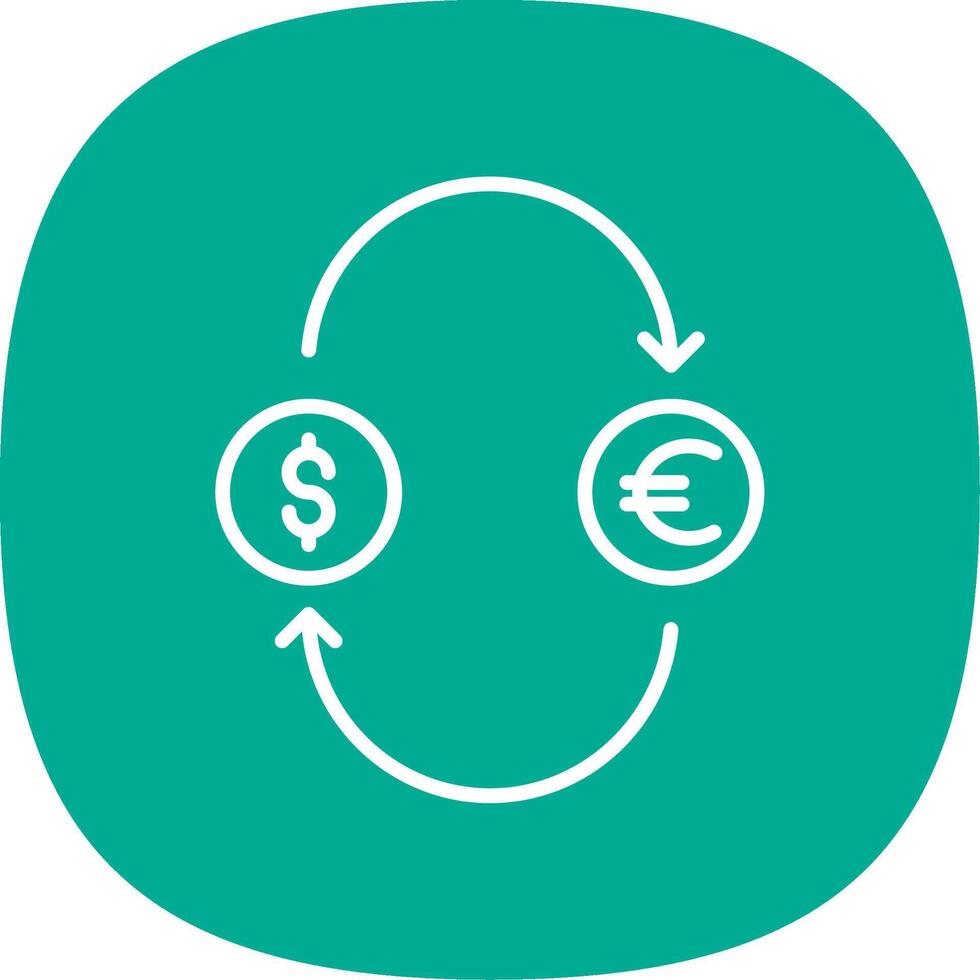 Exchange Money Line Curve Icon Design vector