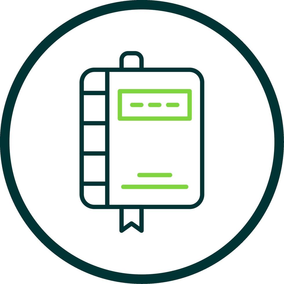 Note Book Line Circle Icon Design vector