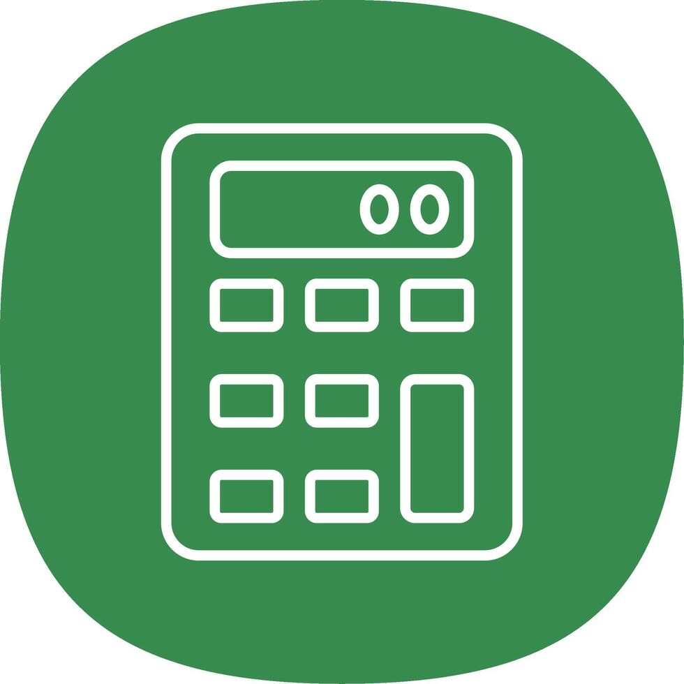 Calculater Line Curve Icon Design vector