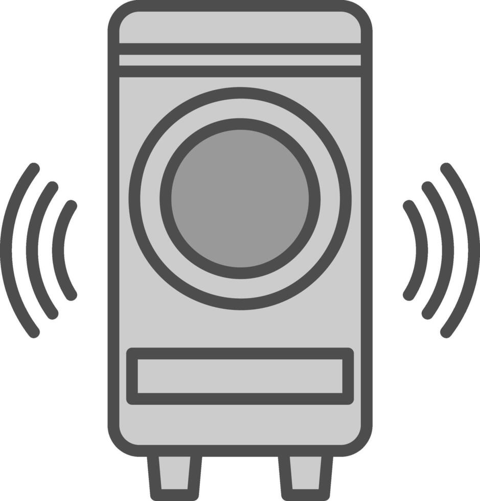 Woofer Line Filled Greyscale Icon Design vector