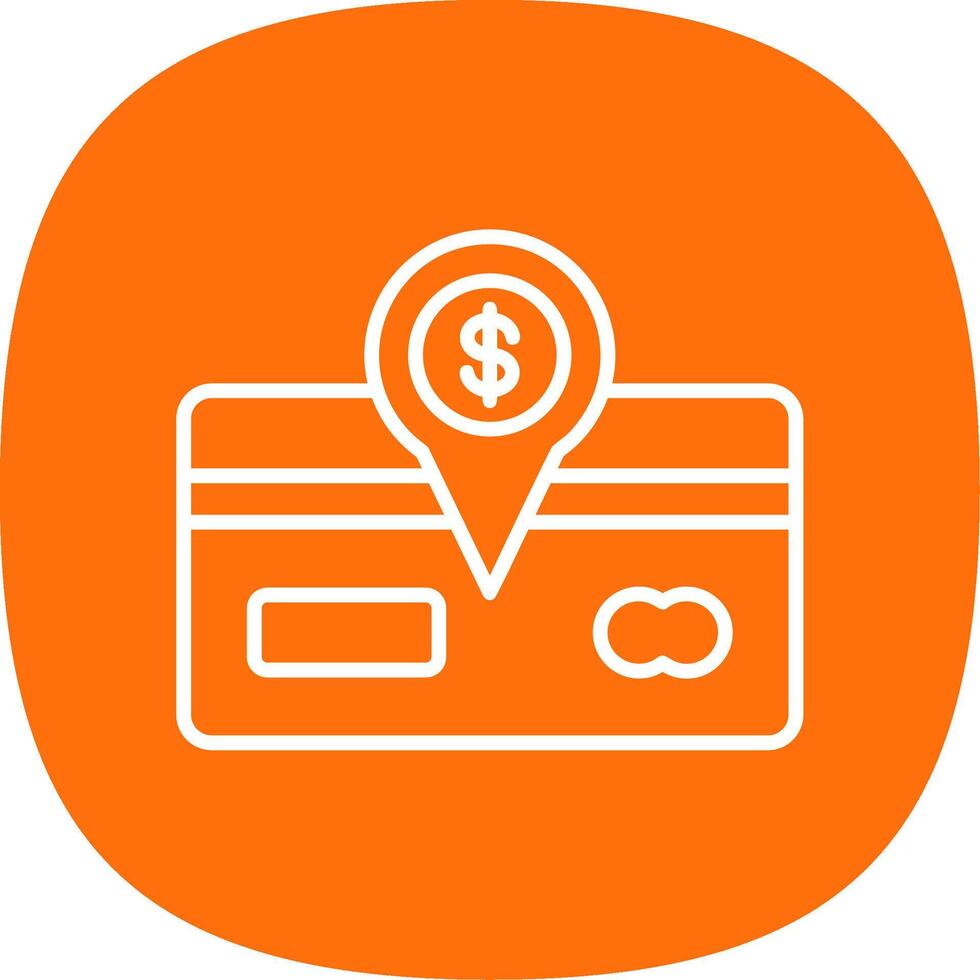 Direct Debit Line Curve Icon Design vector