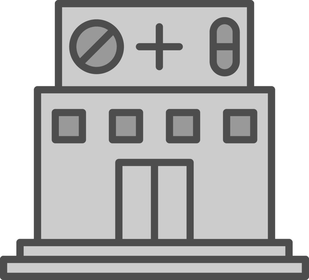 Pharmacy Line Filled Greyscale Icon Design vector