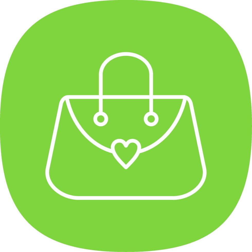 Purse Line Curve Icon Design vector