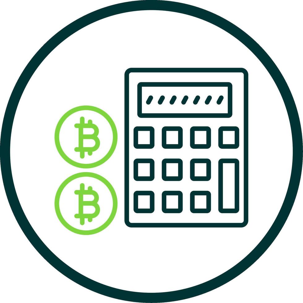 Calculator Calculator Line Circle Icon Design vector
