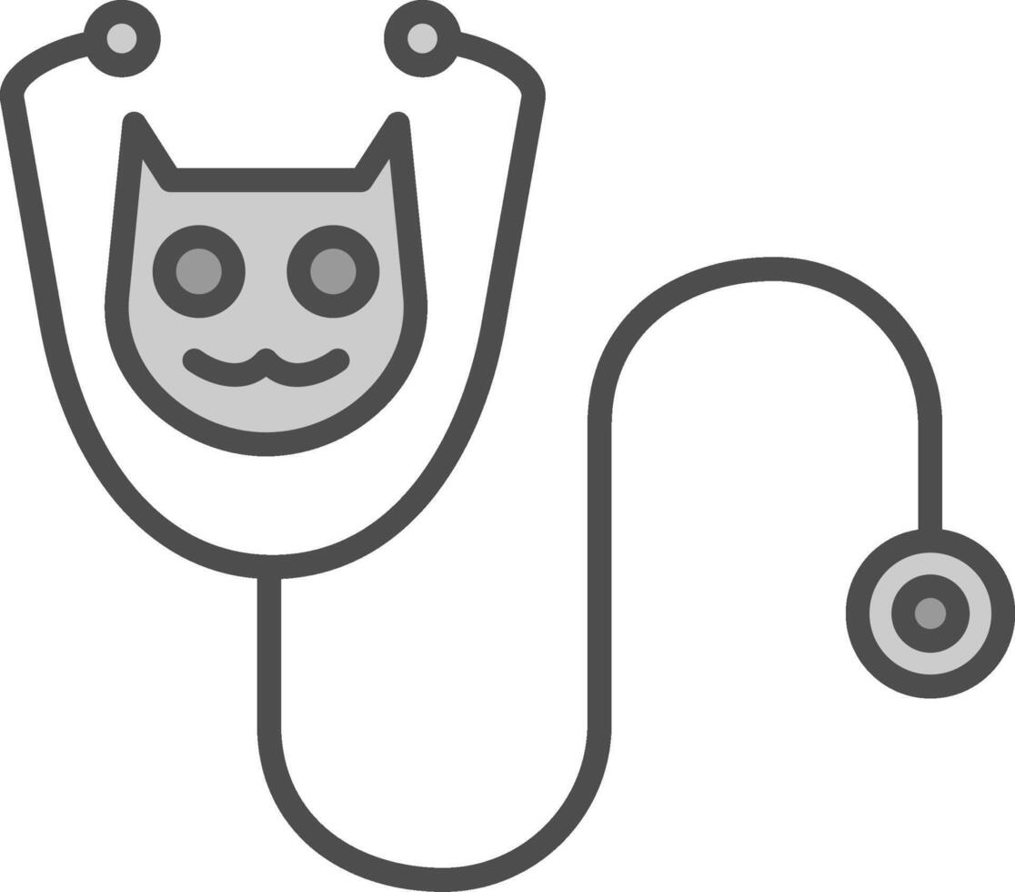 Veterinary Line Filled Greyscale Icon Design vector