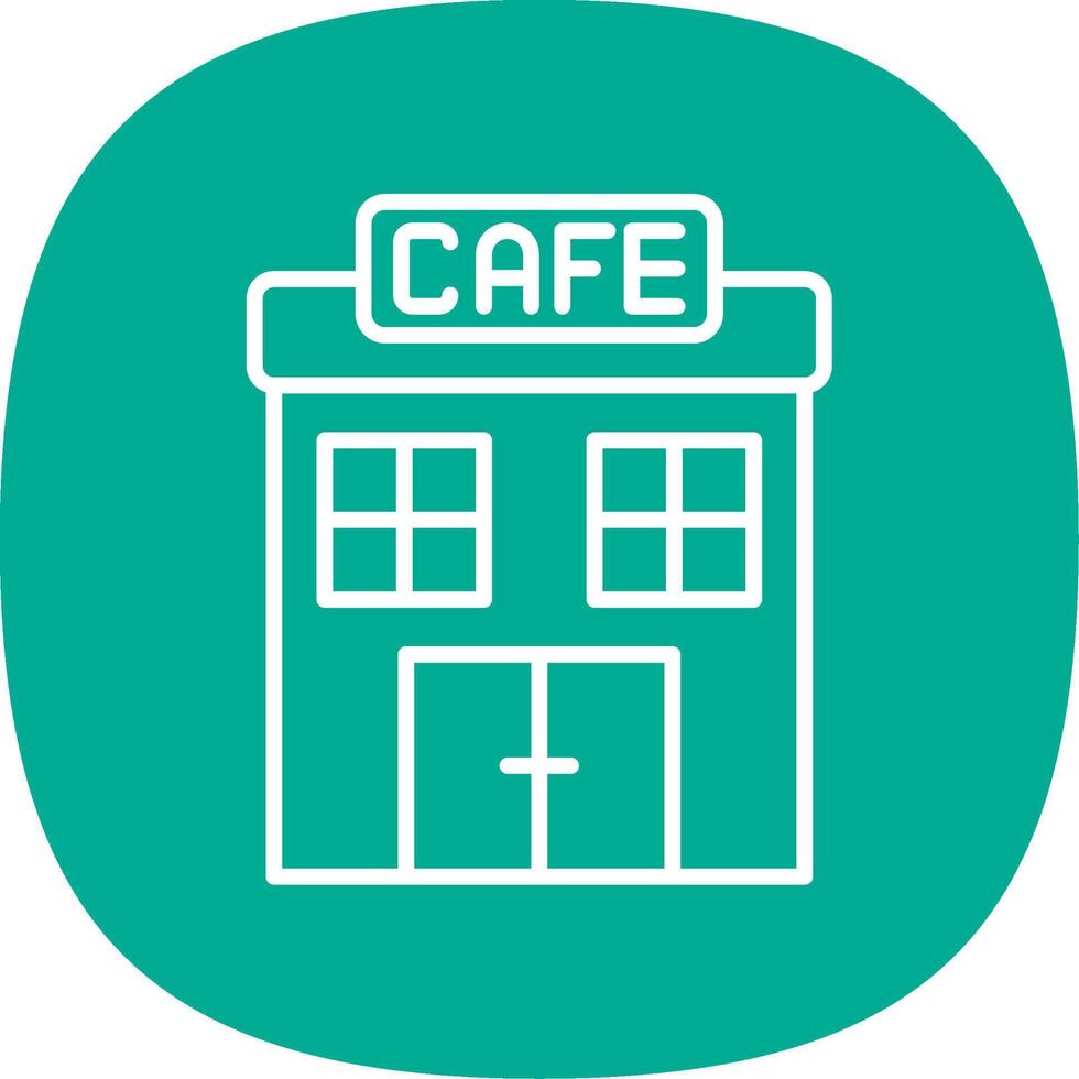 Cafe Line Curve Icon Design vector