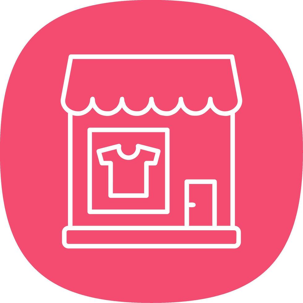 Clothing Shop Line Curve Icon Design vector