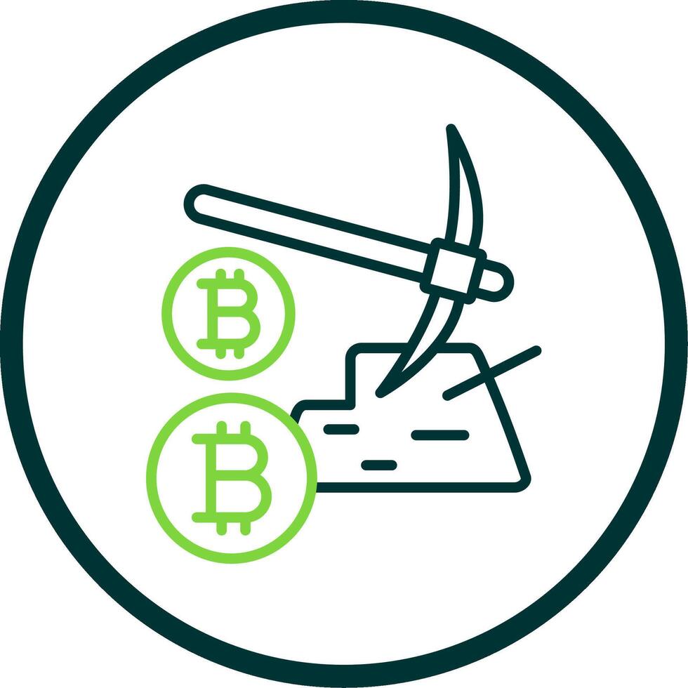 Mining Mining Line Circle Icon Design vector