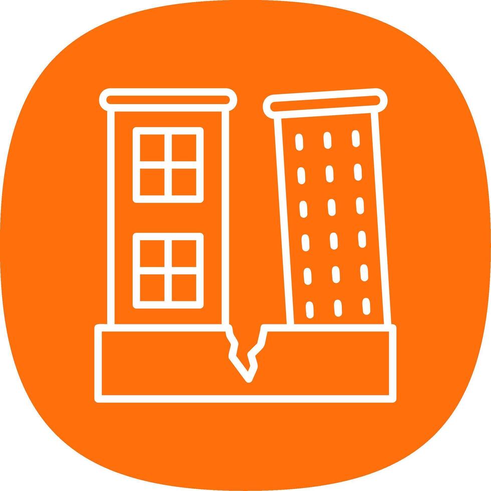 Earthquake Line Curve Icon Design vector