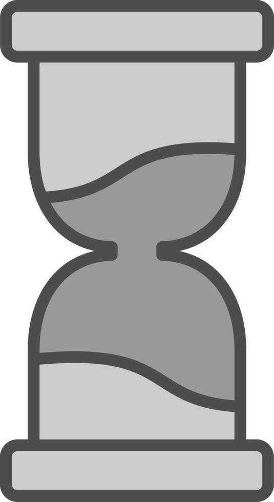 Sandglass Line Filled Greyscale Icon Design vector