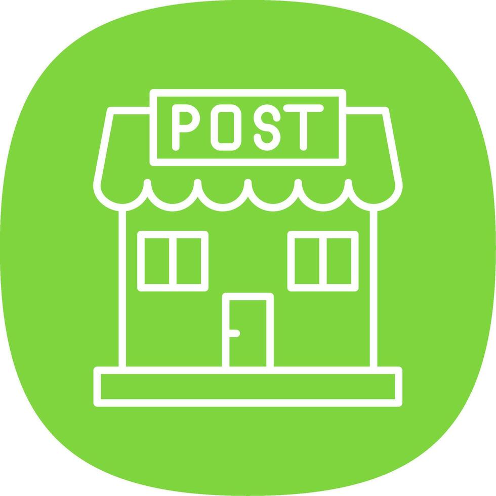 Post Office Line Curve Icon Design vector