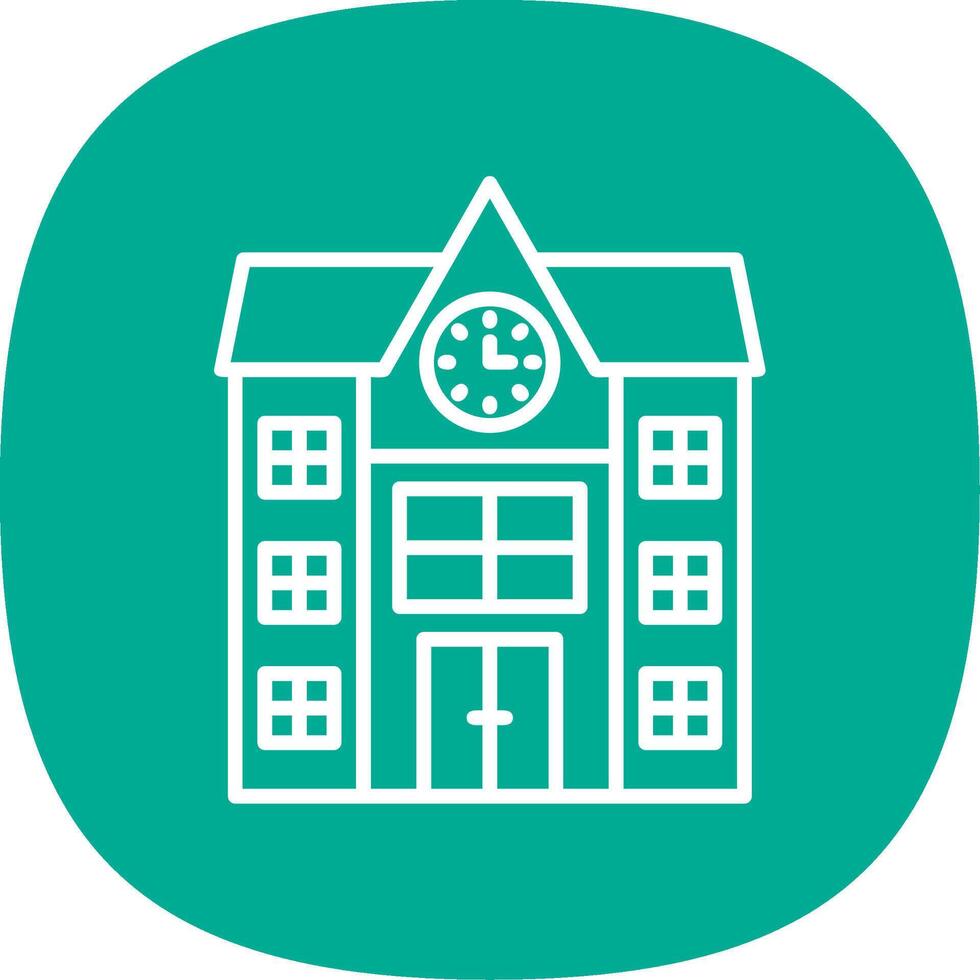 Univeristy Line Curve Icon Design vector