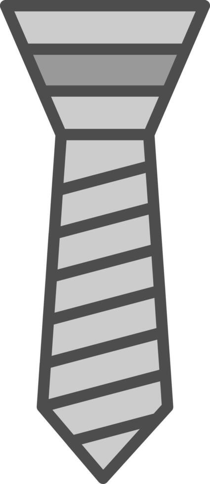 Corbata línea lleno escala de grises icono diseño vector
