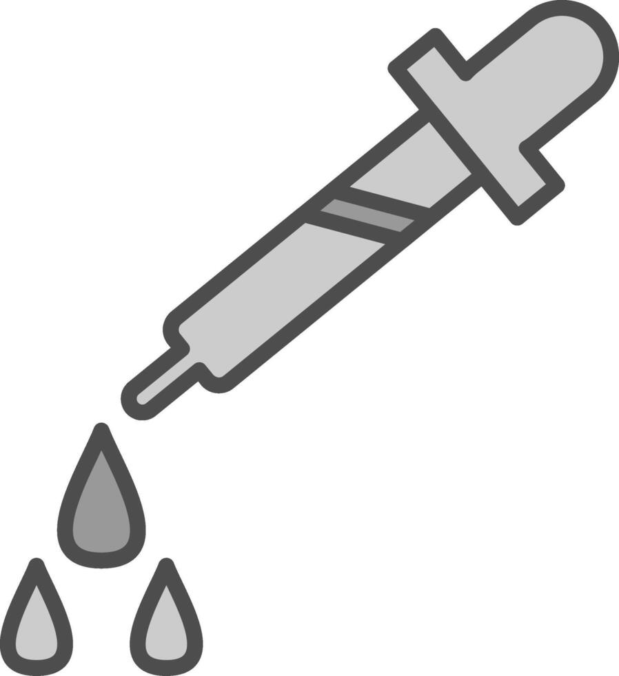 Dropper Line Filled Greyscale Icon Design vector