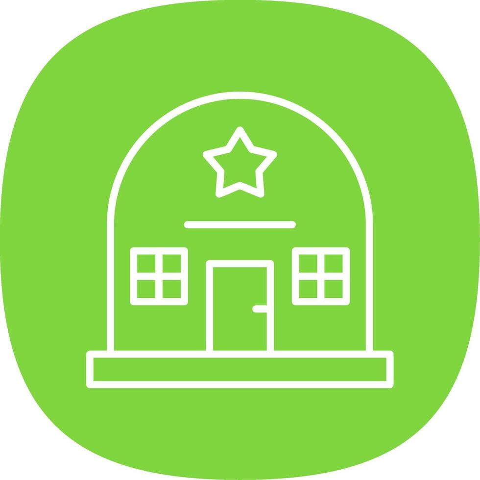 Army Base Line Curve Icon Design vector