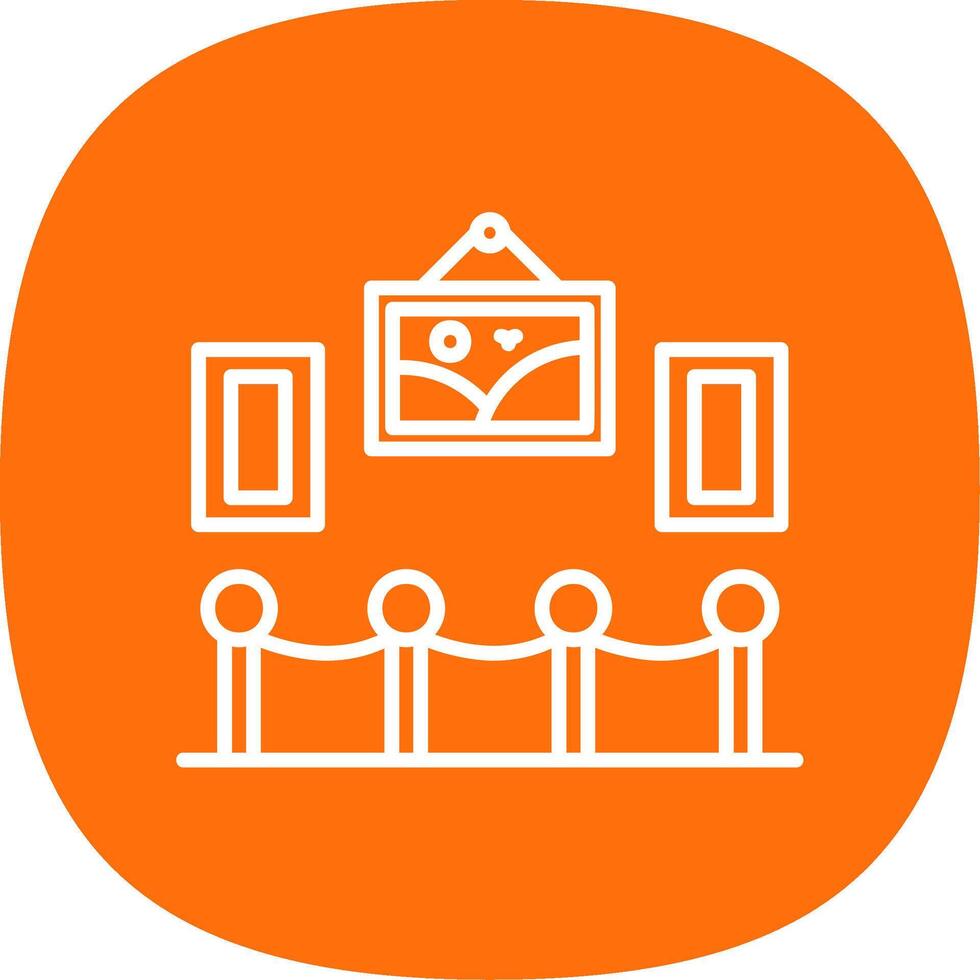 Art Gallery Line Curve Icon Design vector