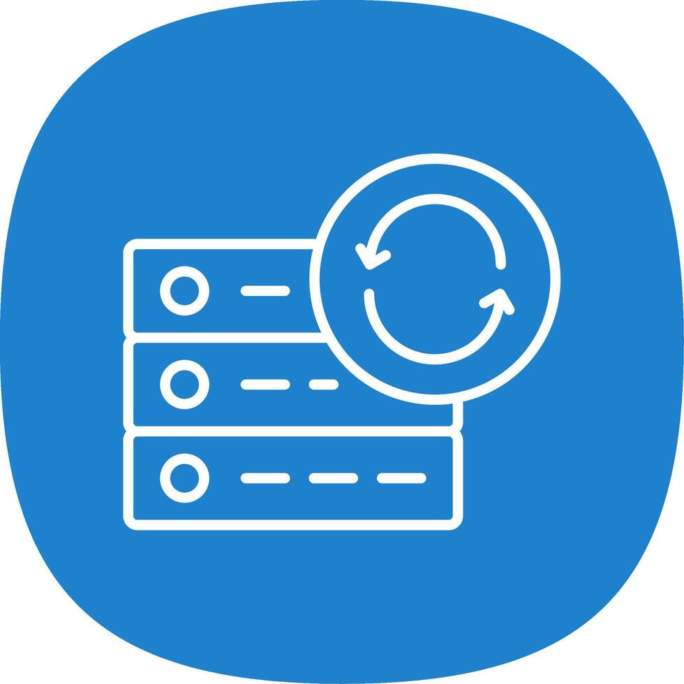 Data Synchronization Line Curve Icon Design vector