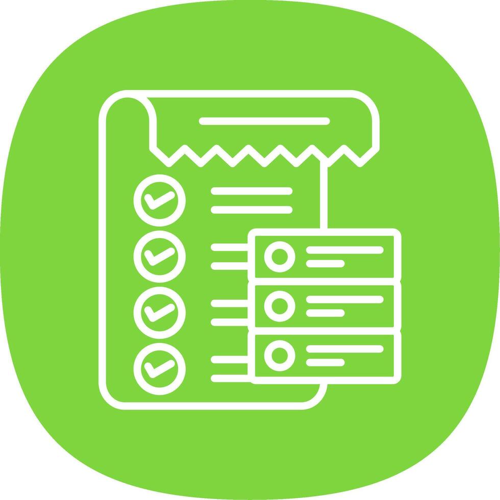 Data List Line Curve Icon Design vector
