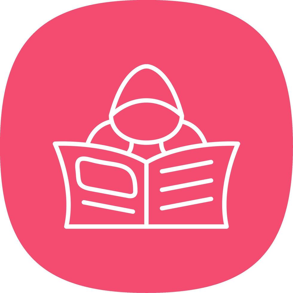 Hacker Line Curve Icon Design vector