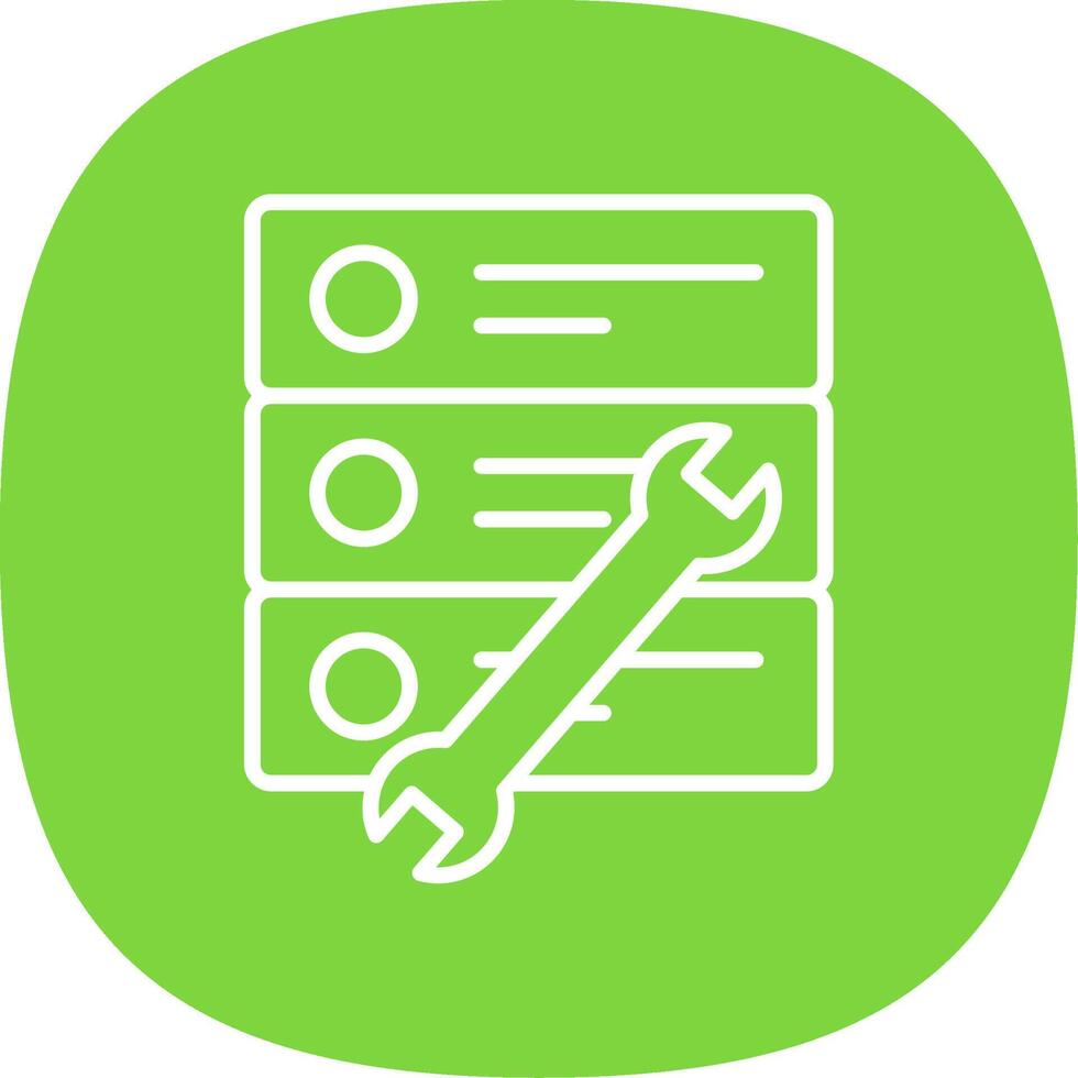 Repair Tool Line Curve Icon Design vector