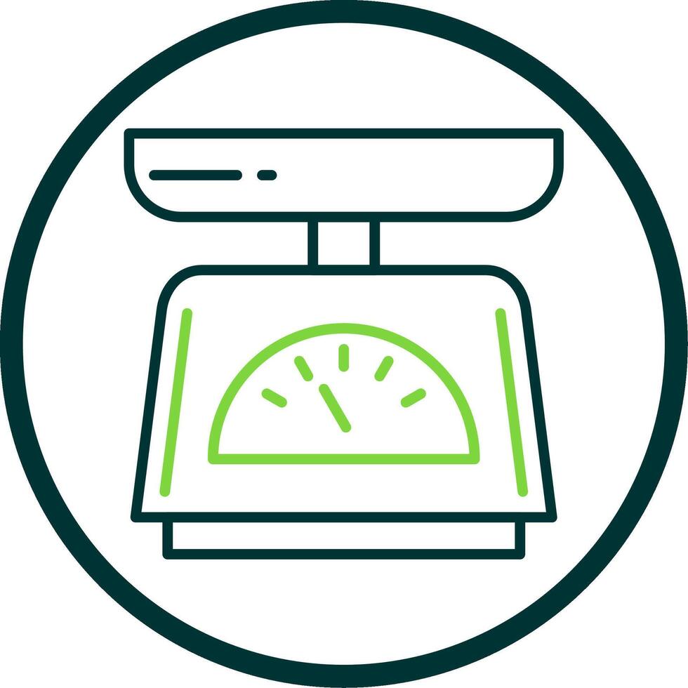 Weighing Line Circle Icon Design vector