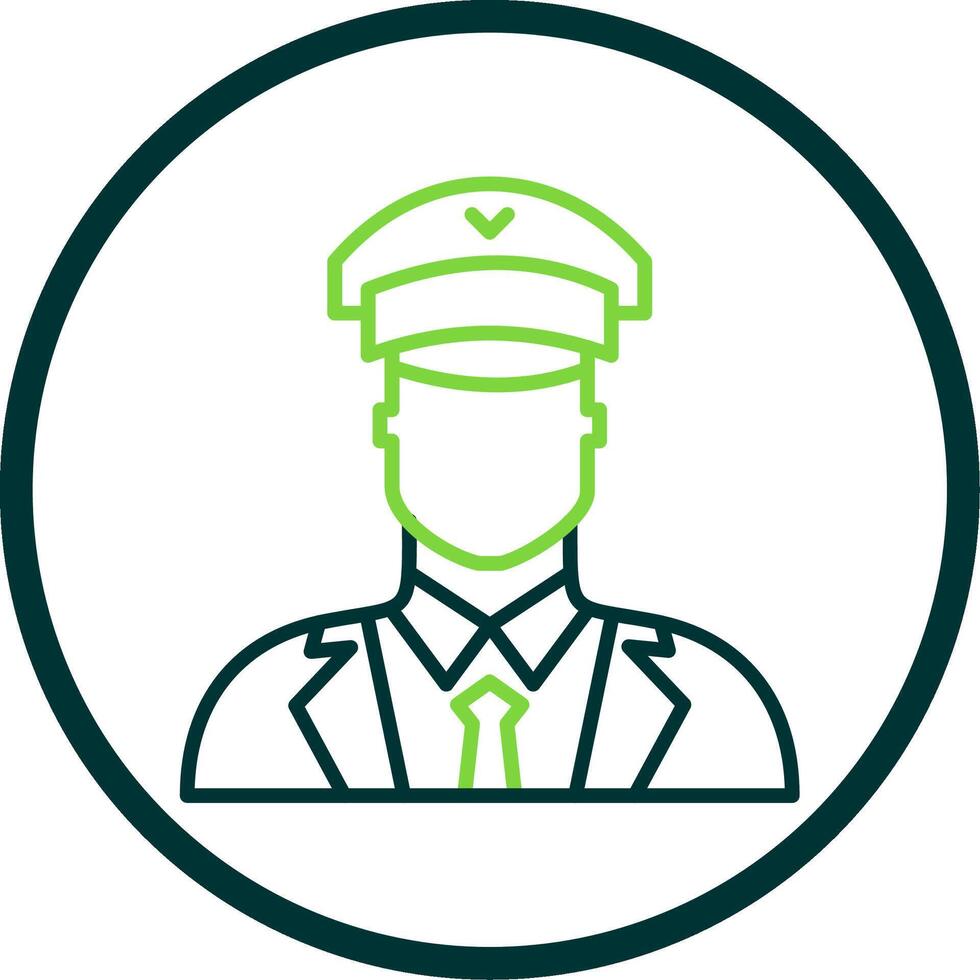 Pilot Line Circle Icon Design vector